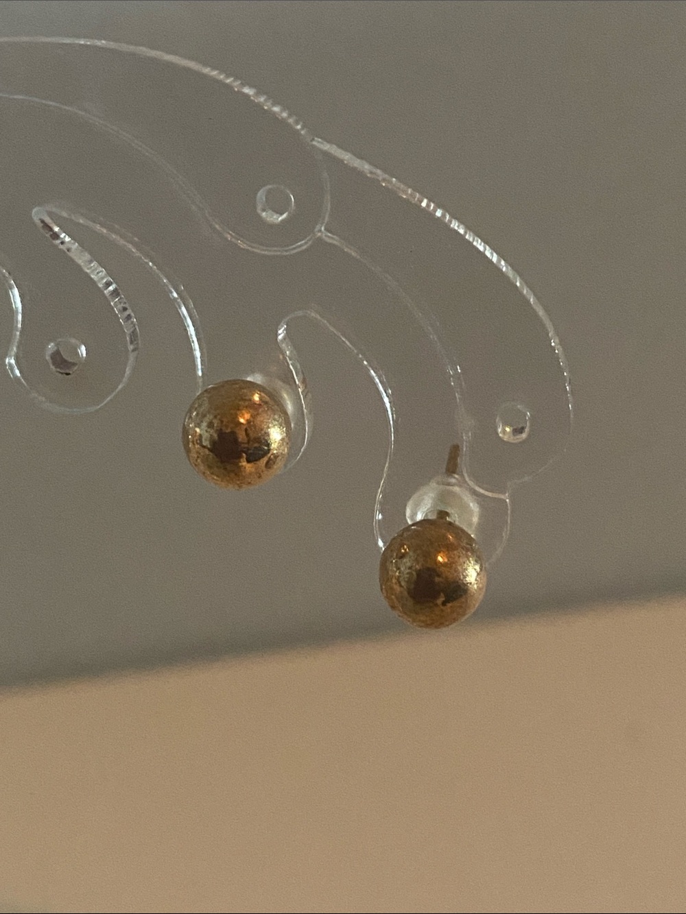 Simple Small Gold Ball Stud Earrings